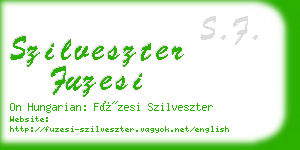 szilveszter fuzesi business card